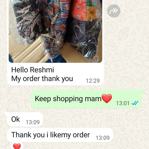 Customer message