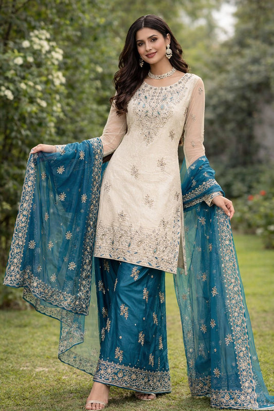 Eid Collections- Designer Embroidered Sharara Suit