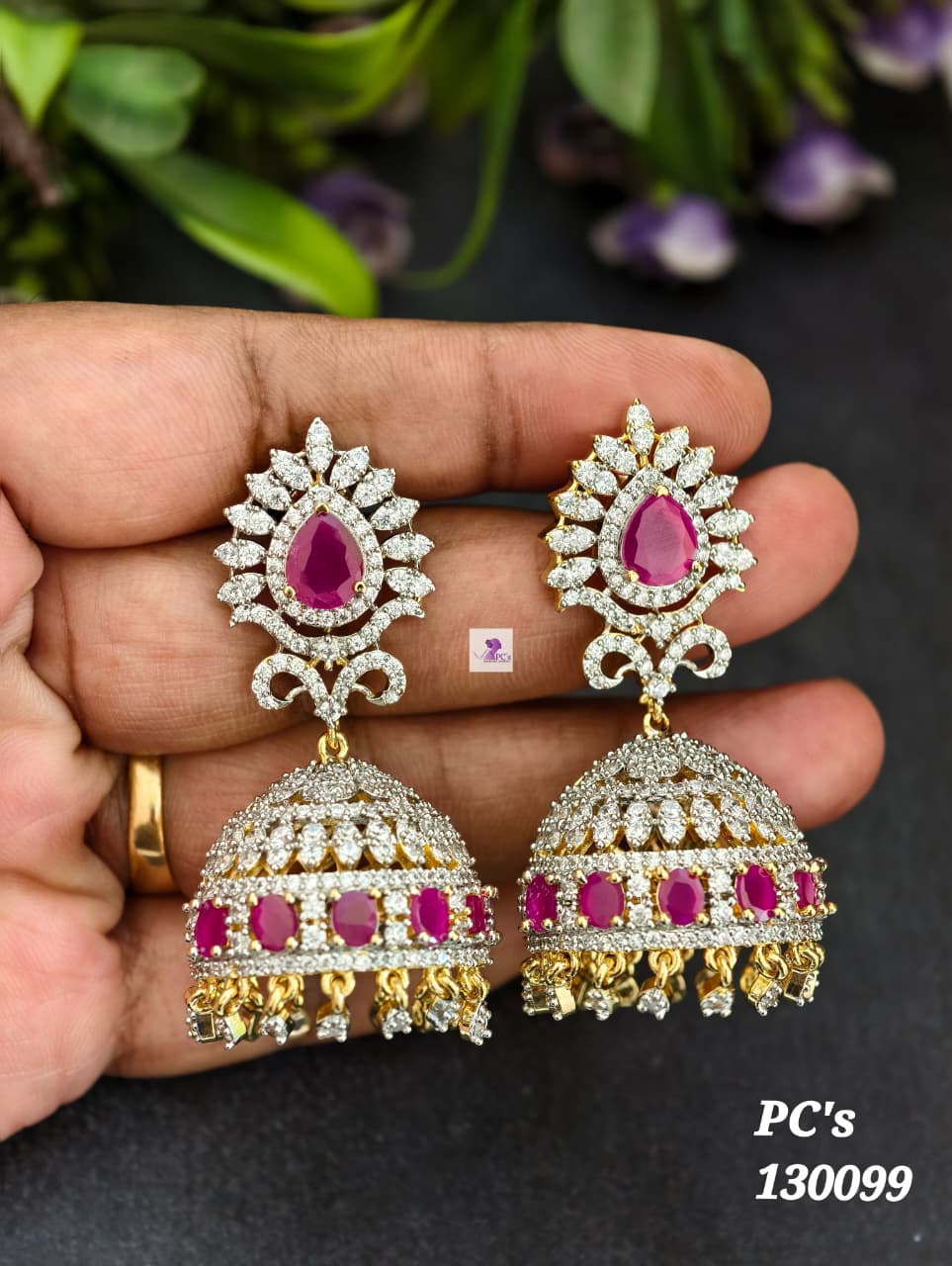 Dazzling AD Jhumkas