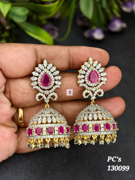 Dazzling AD Jhumkas