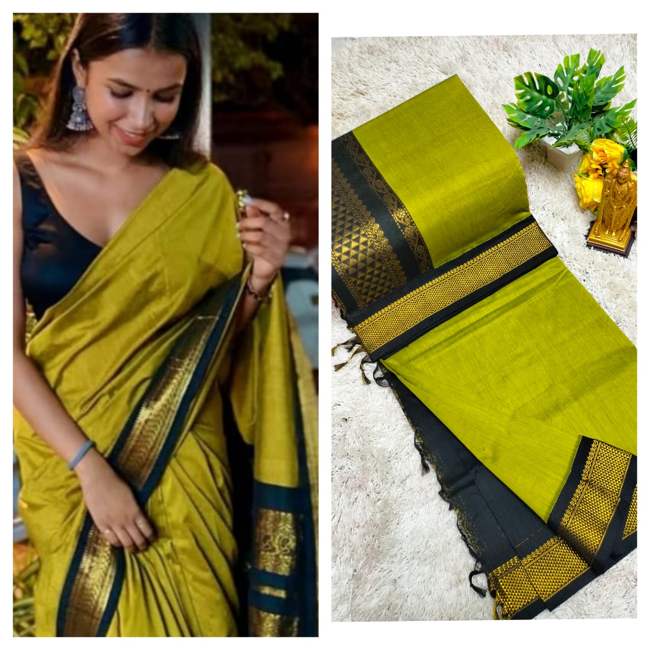 Premium Quality Kalyani cotton saree/Lata Gadwal Paithani