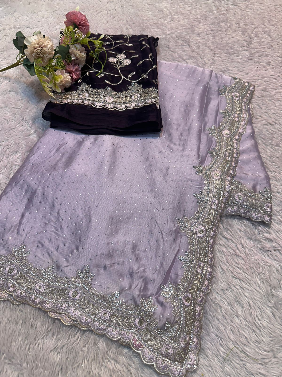 Satin Shiffon Premium Sarees
