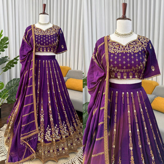 Royal Purple Premium Designer Lehenga