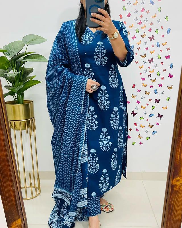 Floral Cotton Suit Set