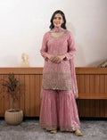 Fendysilk Pink Sharara Suit