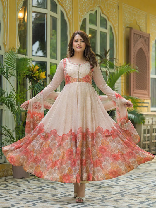 Tibby Organza Anarkali Suit