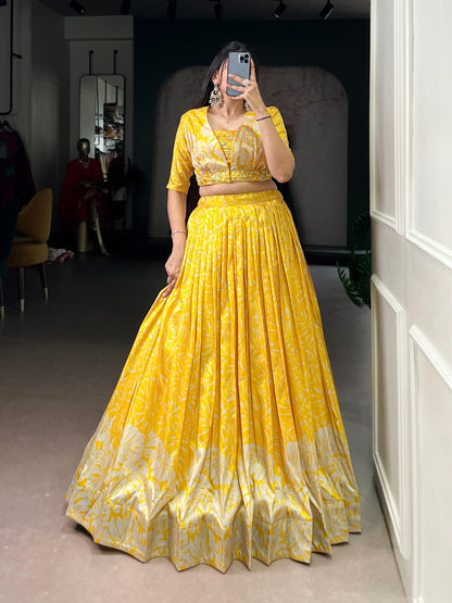 Traditional Tussar Co-ord Lehenga Set