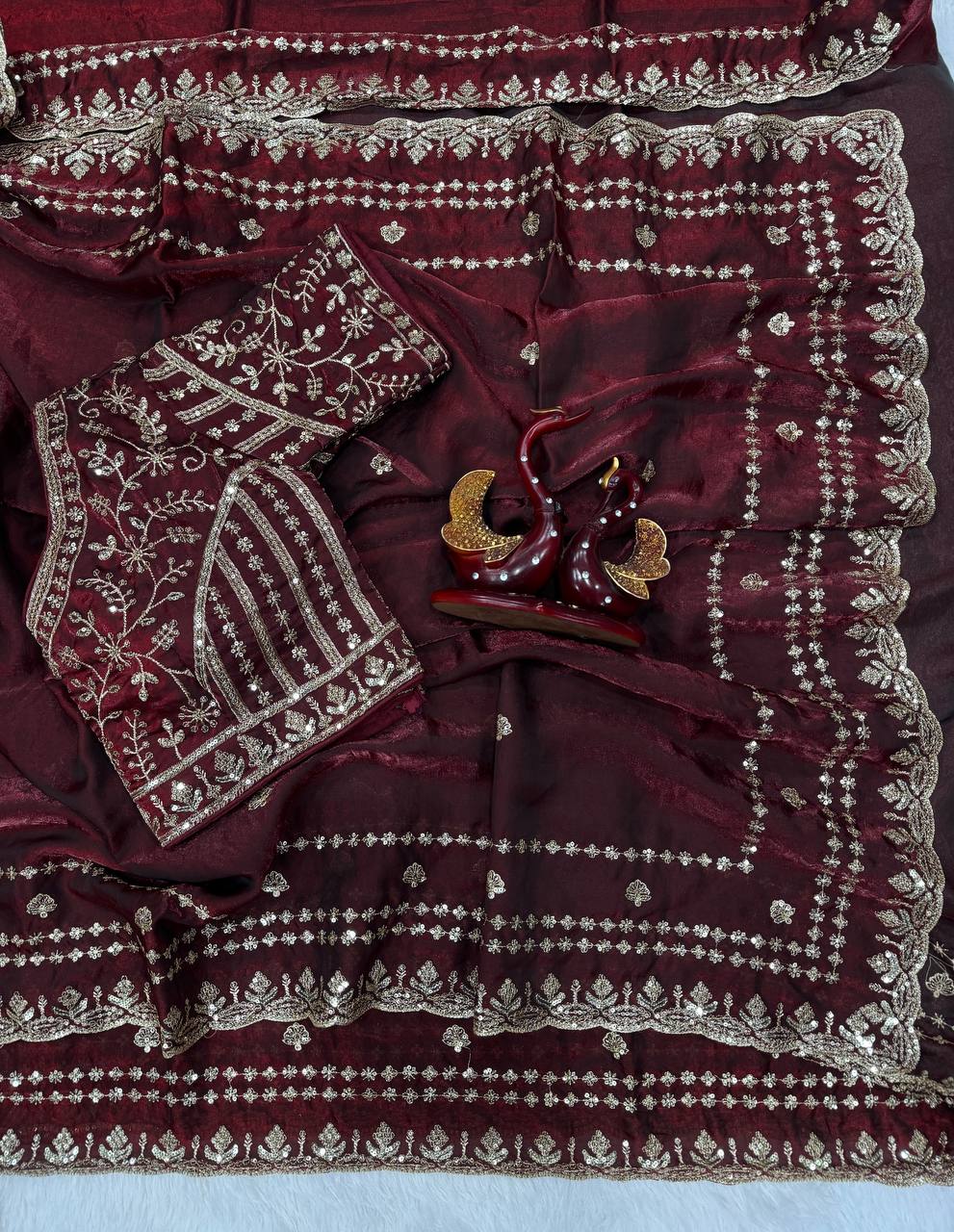 Designer Soft Spacesilk Sarees with Zari Embroidery