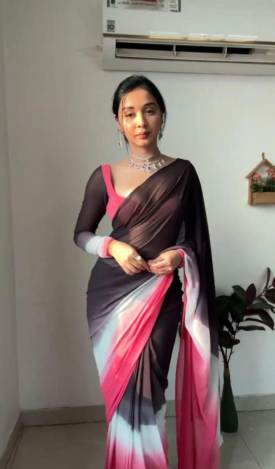 Dual Shaded Ready To Wear Sarees