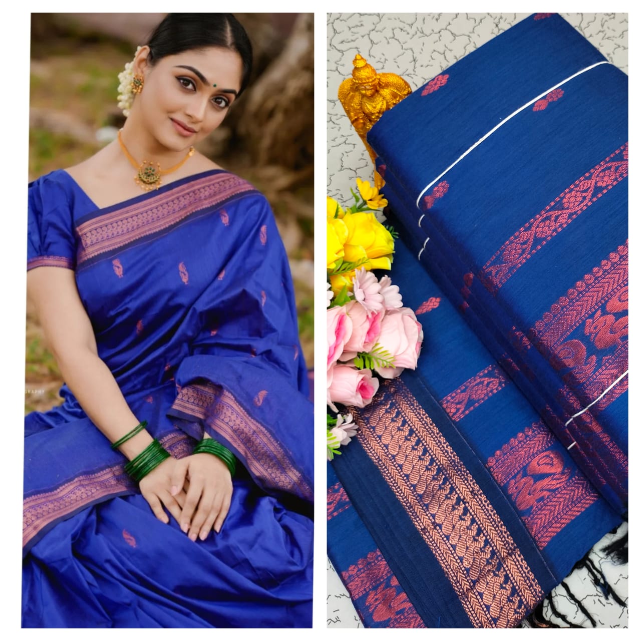 Premium Quality Kalyani cotton saree/Lata Gadwal Paithani
