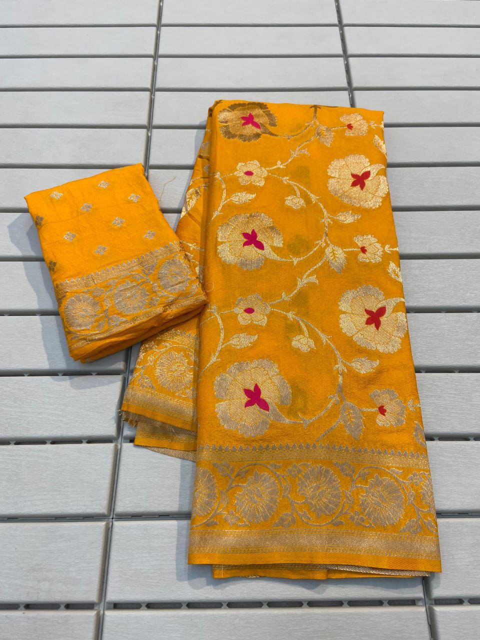 Banarasi Khadi Georgette Silk