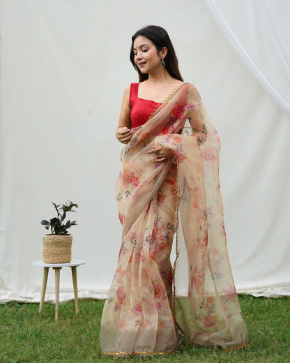 Trending Floral Organza Saree