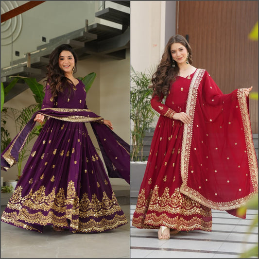 Premium Anarkali Gown-Dupatta