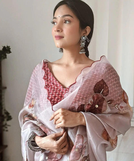 Pure Organza Ready to Wear Saree