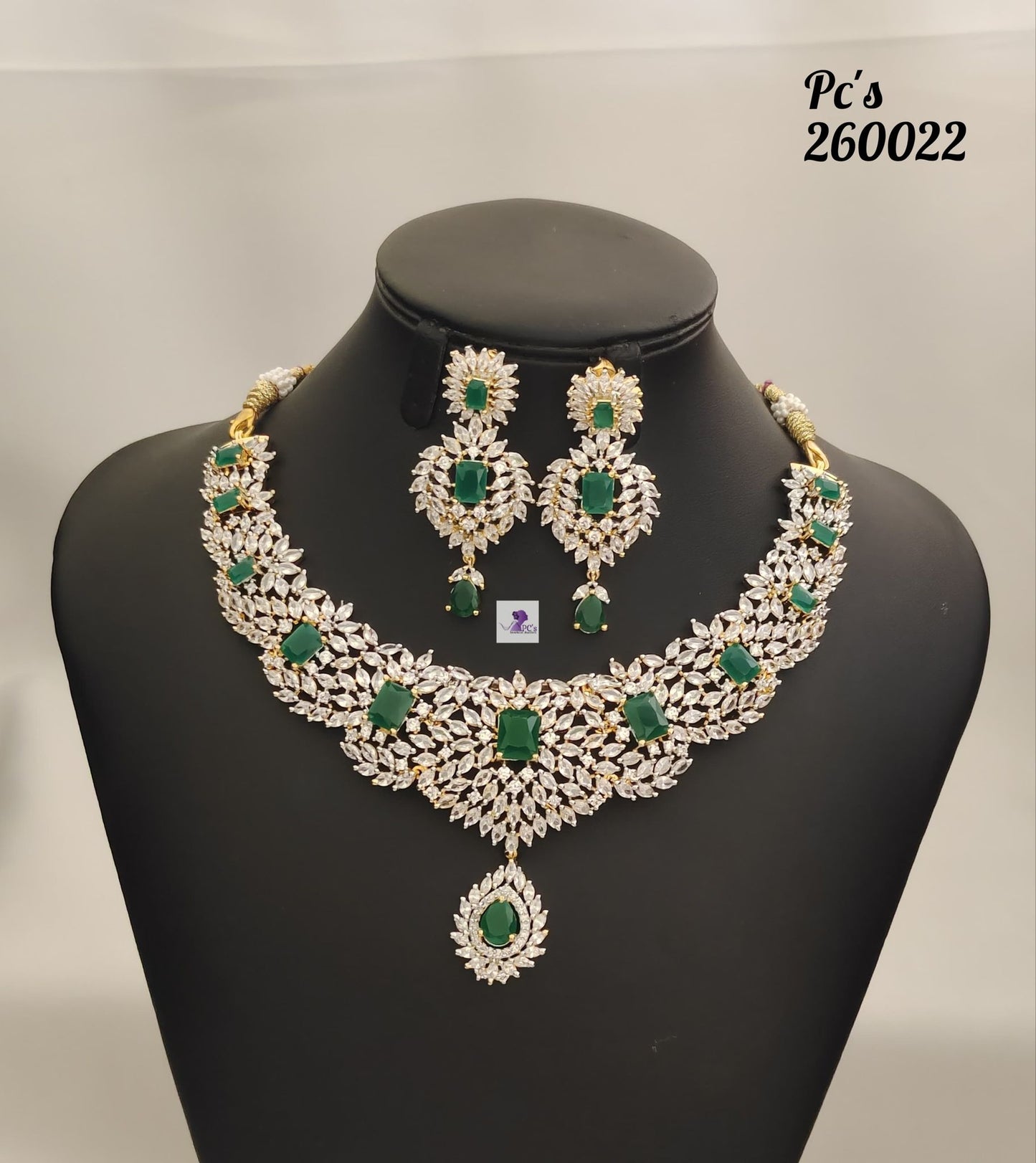 Diamond Replica AD Necklace Set