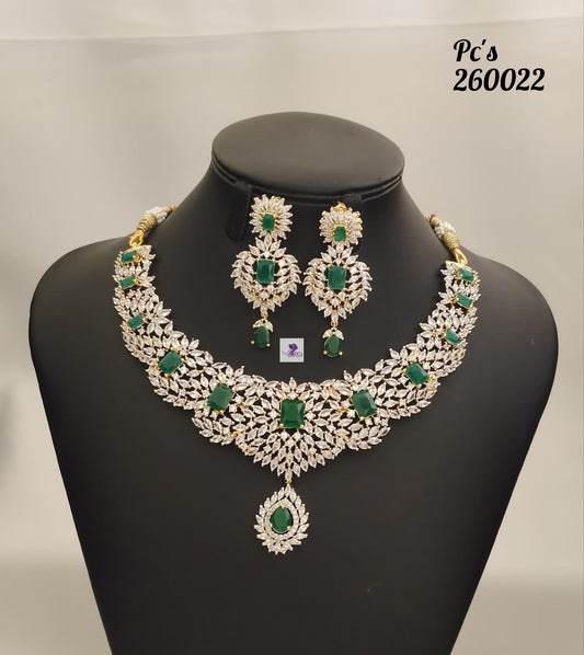 Diamond Replica AD Necklace Set