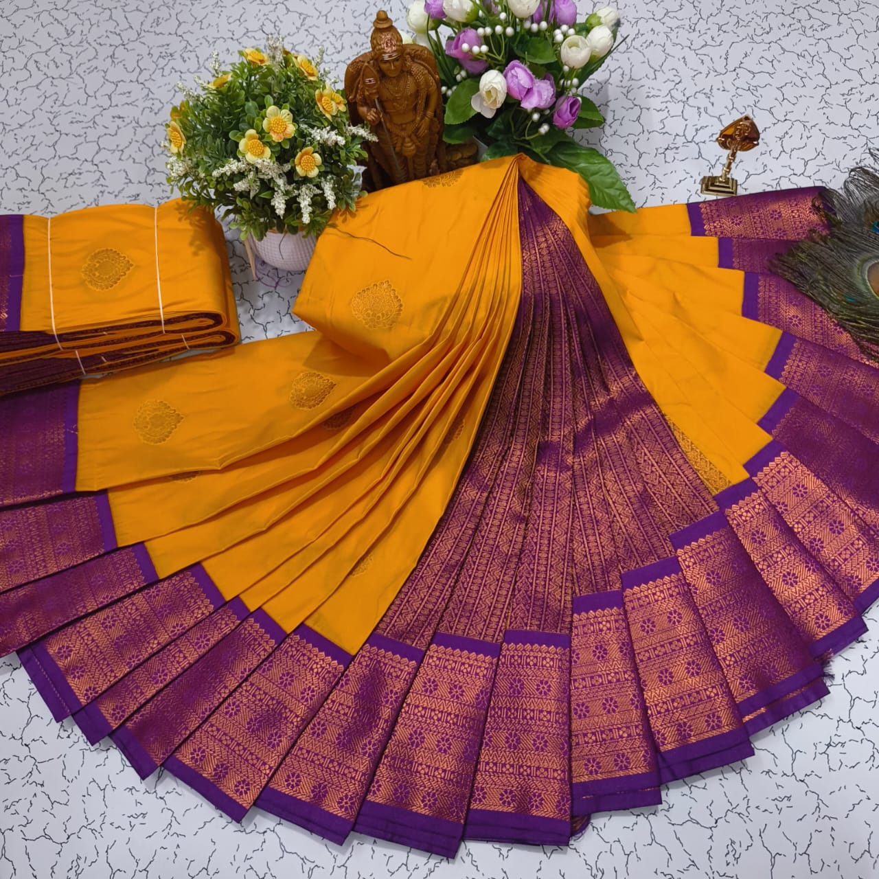 Mangalyam Korvai Kottanji Tana Softsilk Sarees