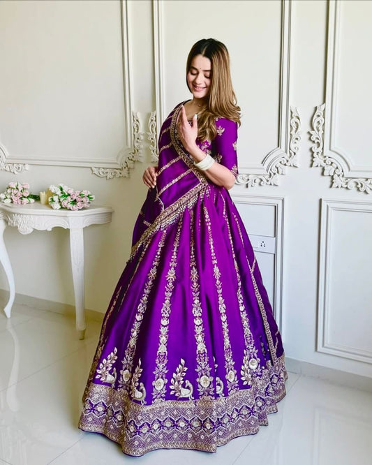 Royal Purple Premium Designer Lehenga