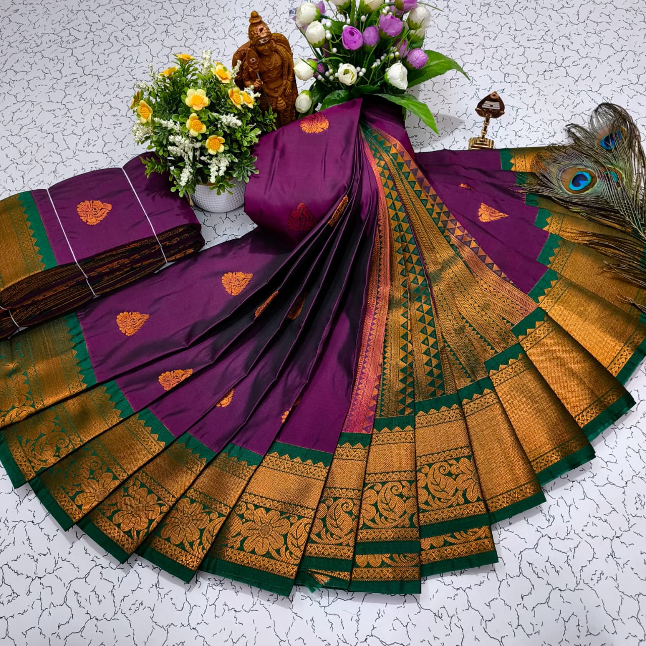 Mangalyam Korvai Kottanji Tana Softsilk Sarees