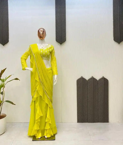 Fancy Georgette Ready to wear Lehenga Saree