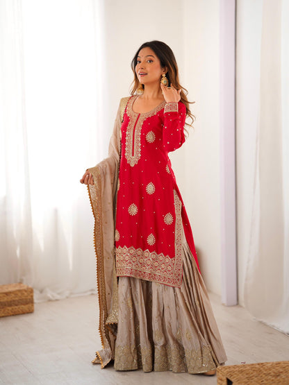 Designer Partywear Sharara Suit