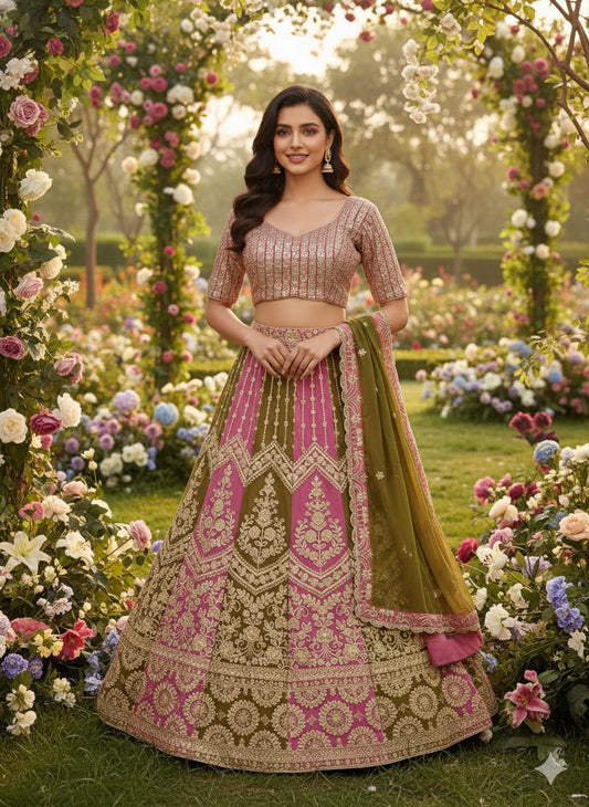 Heavy Embroidered Partywear Lehenga