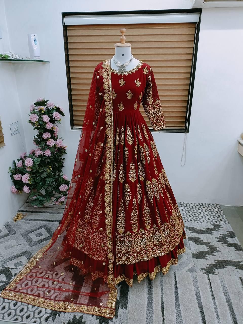 Partywear Heavy Embroidered Leheng