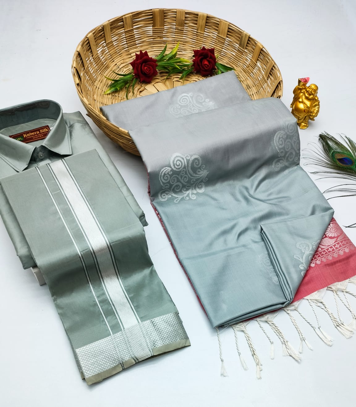 Softsilk Saree & Dhoti(His and Her Combos)