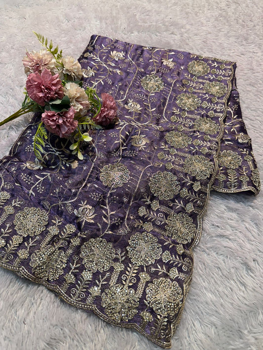 Burberry Designer Sarees(Pastel shades)