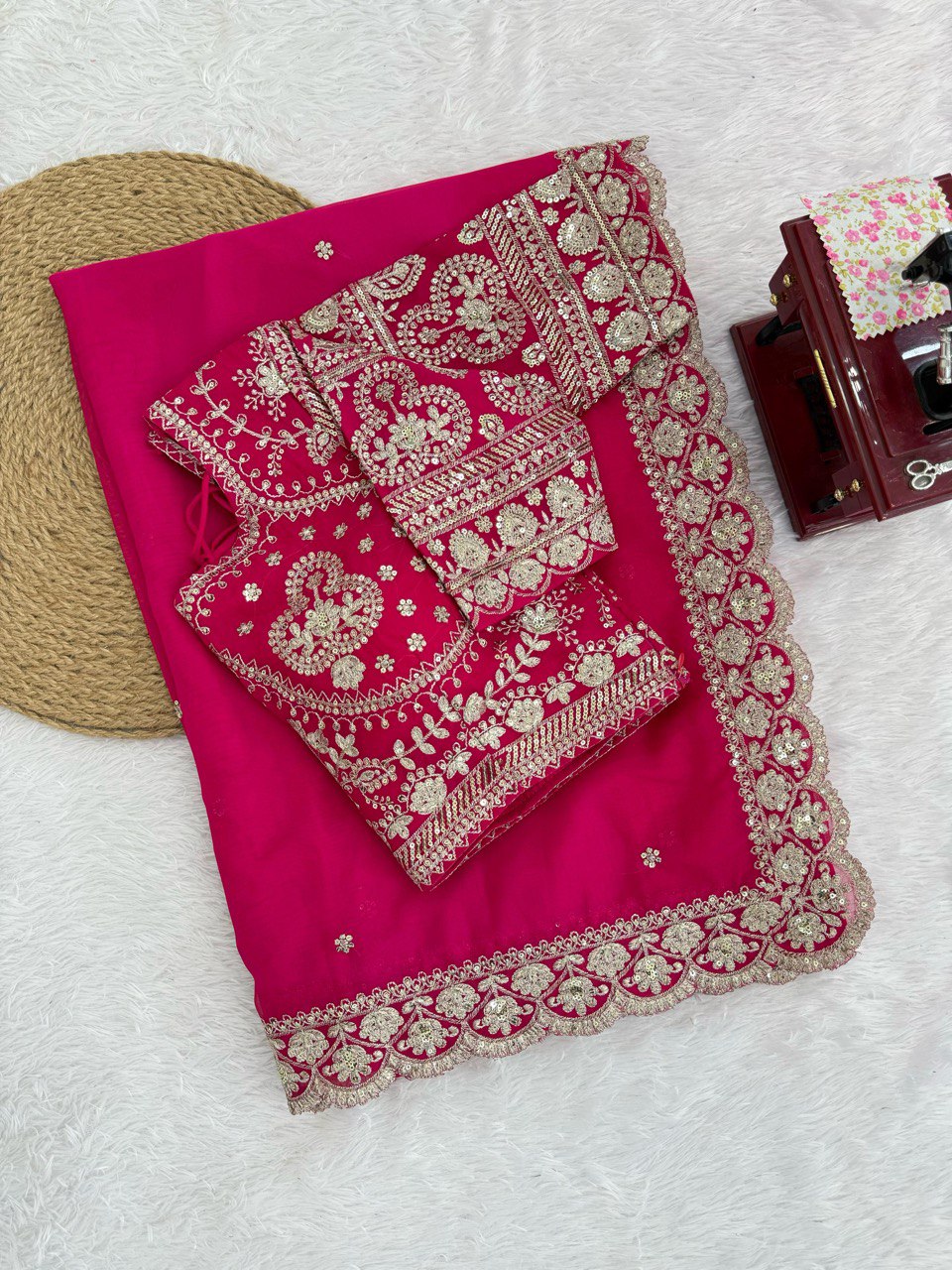 Tibby Silk Sequence Partywear Saree