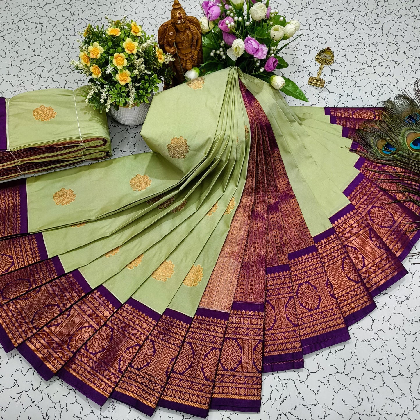 Mangalyam Korvai Kottanji Tana Softsilk Sarees