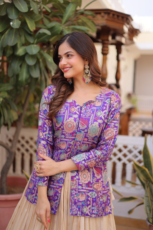 Viscose Velvet Top Plazzo & Dupatta Set