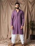 Royal Purple Traditional Kurta Set