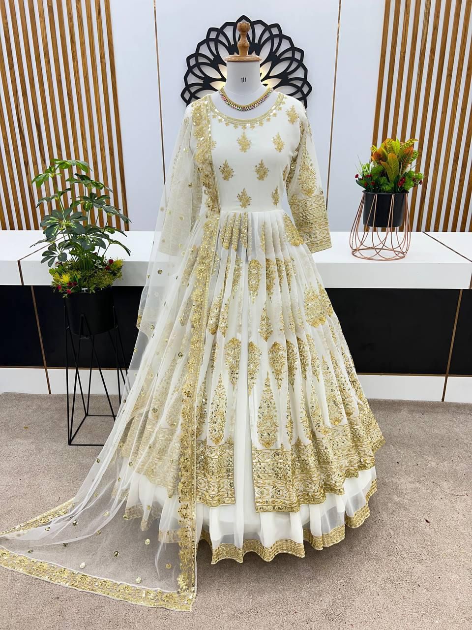 Partywear Heavy Embroidered Leheng