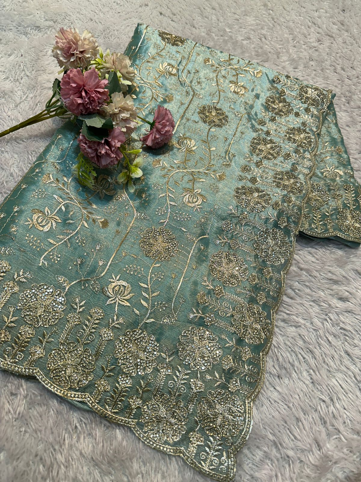 Burberry Designer Sarees(Pastel shades)