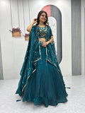 Heavy Embroidered Lehenga with Shrug Style Dupatta