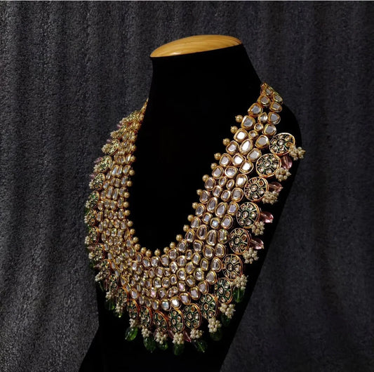 Statement Meenakari Long Necklace
